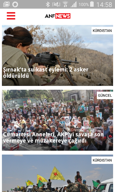 Screenshot ANF Haber Ajansı 1