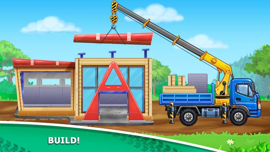 Kids truck games Build a house Capture d’écran4