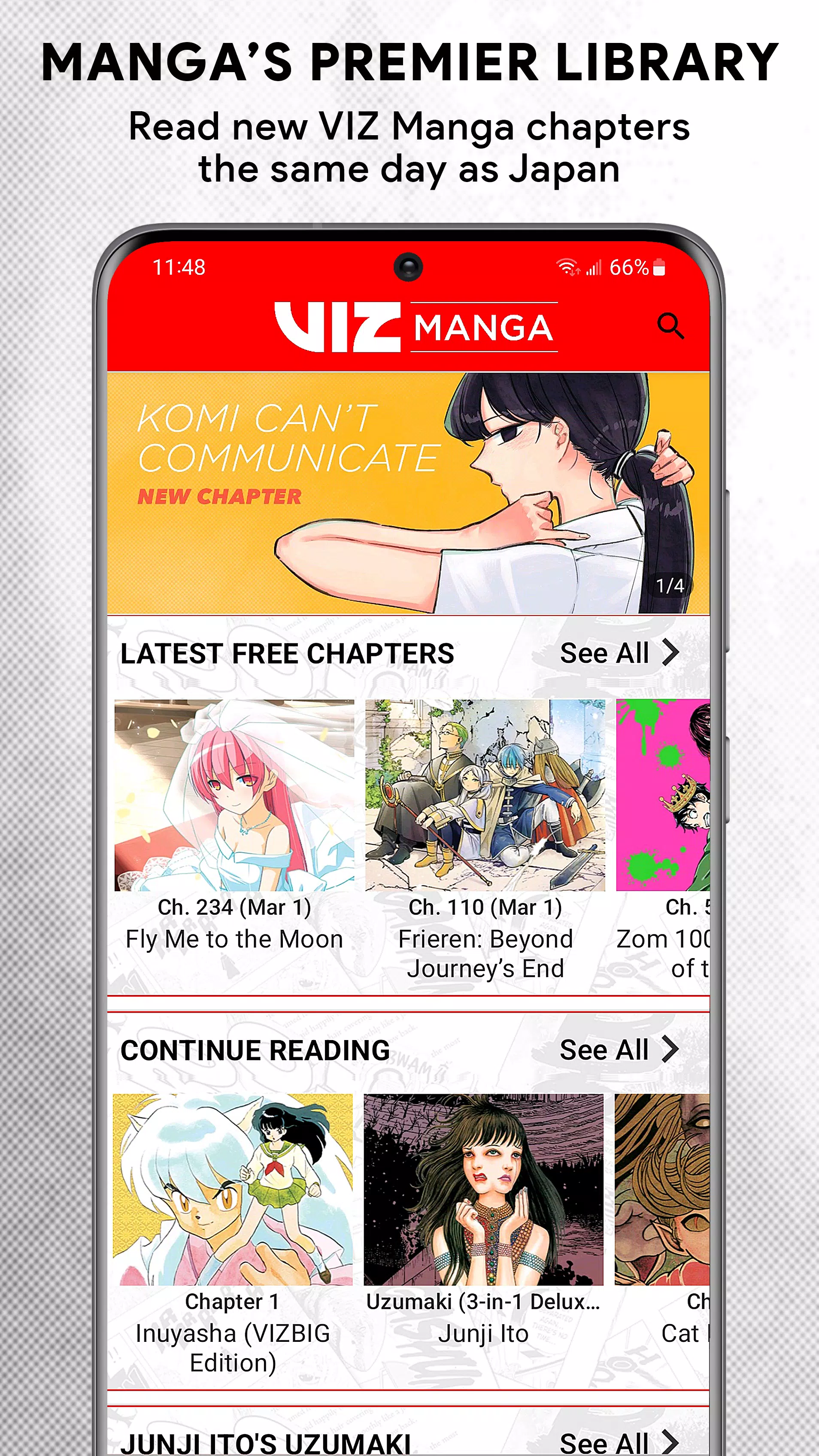 VIZ Manga ကိုဖန်သားပြင်1