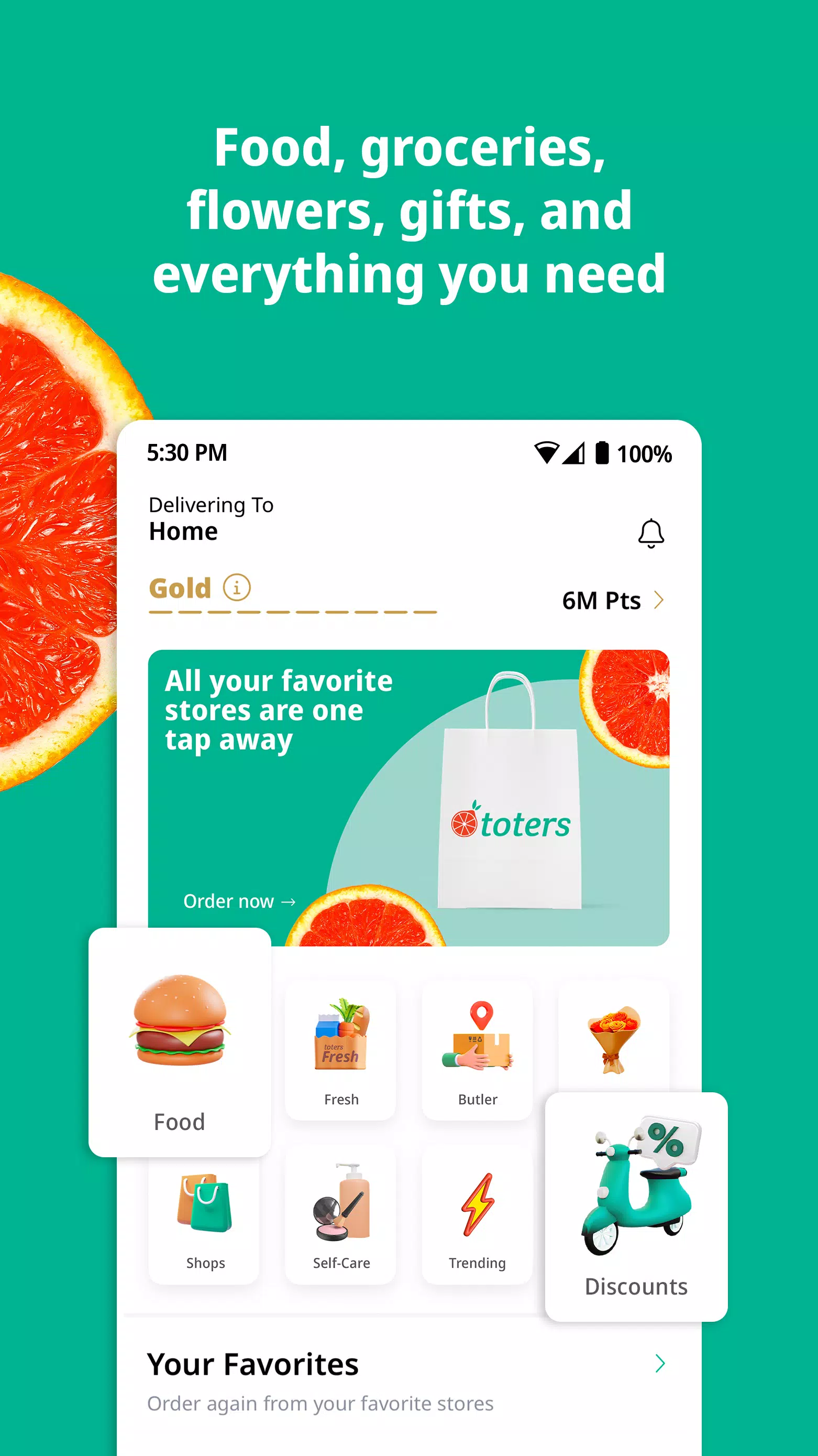 Toters: Food Delivery & More应用截图第2张