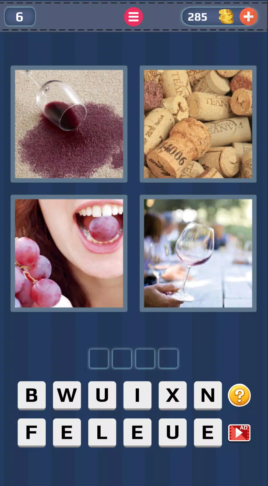 ภาพหน้าจอ 4 Pics 1 Word: Guess the Word 2