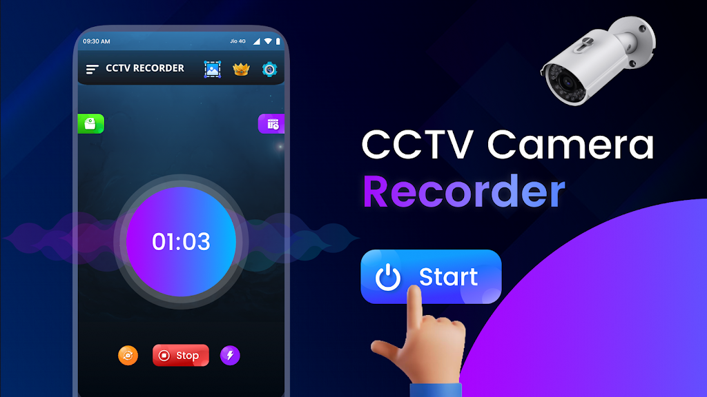 CCTV Camera Video Recorder App экрана 1