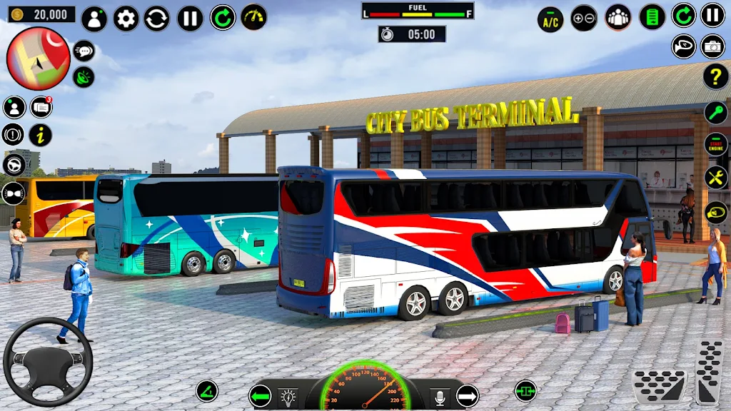 US Luxury Bus Driving Game 3D Capture d'écran 2