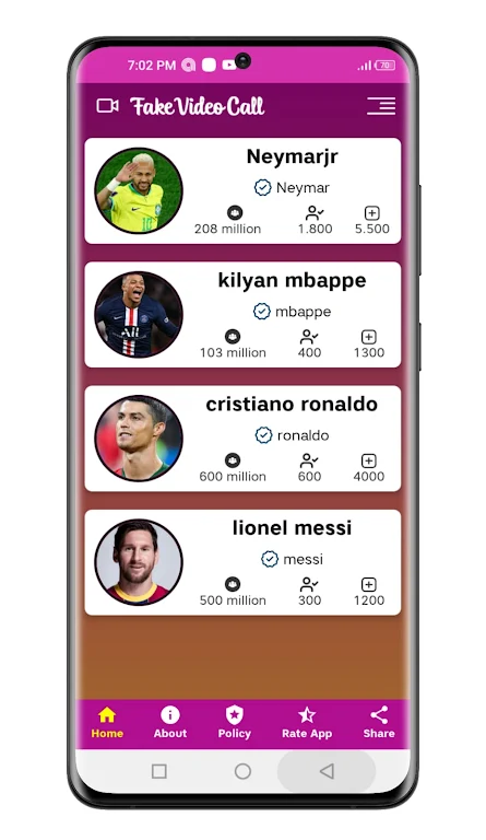 Messi ronaldo neymar calling ảnh chụp màn hình 4