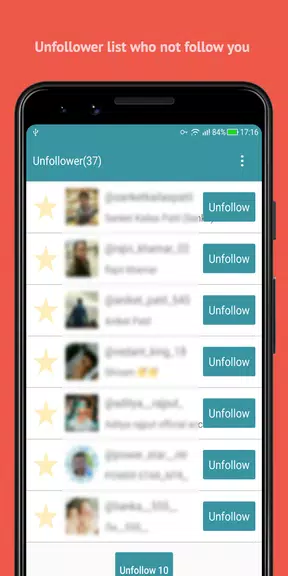 Unfollow Users Cleaner ကိုဖန်သားပြင်2