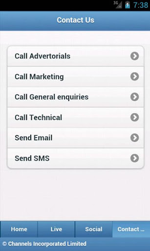 ChannelsTV Mobile for Androids Screenshot 3