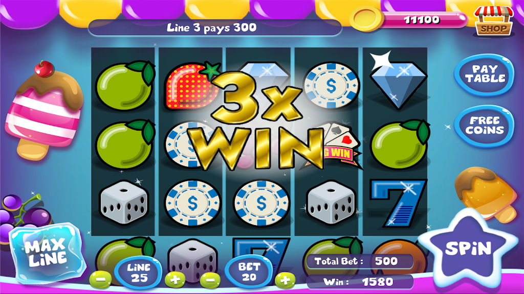 Slot Matchine IceCream - Vegas Casino Slot Games 스크린 샷 2