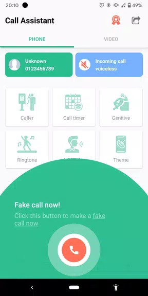 Fake Call and Sms Capture d’écran1