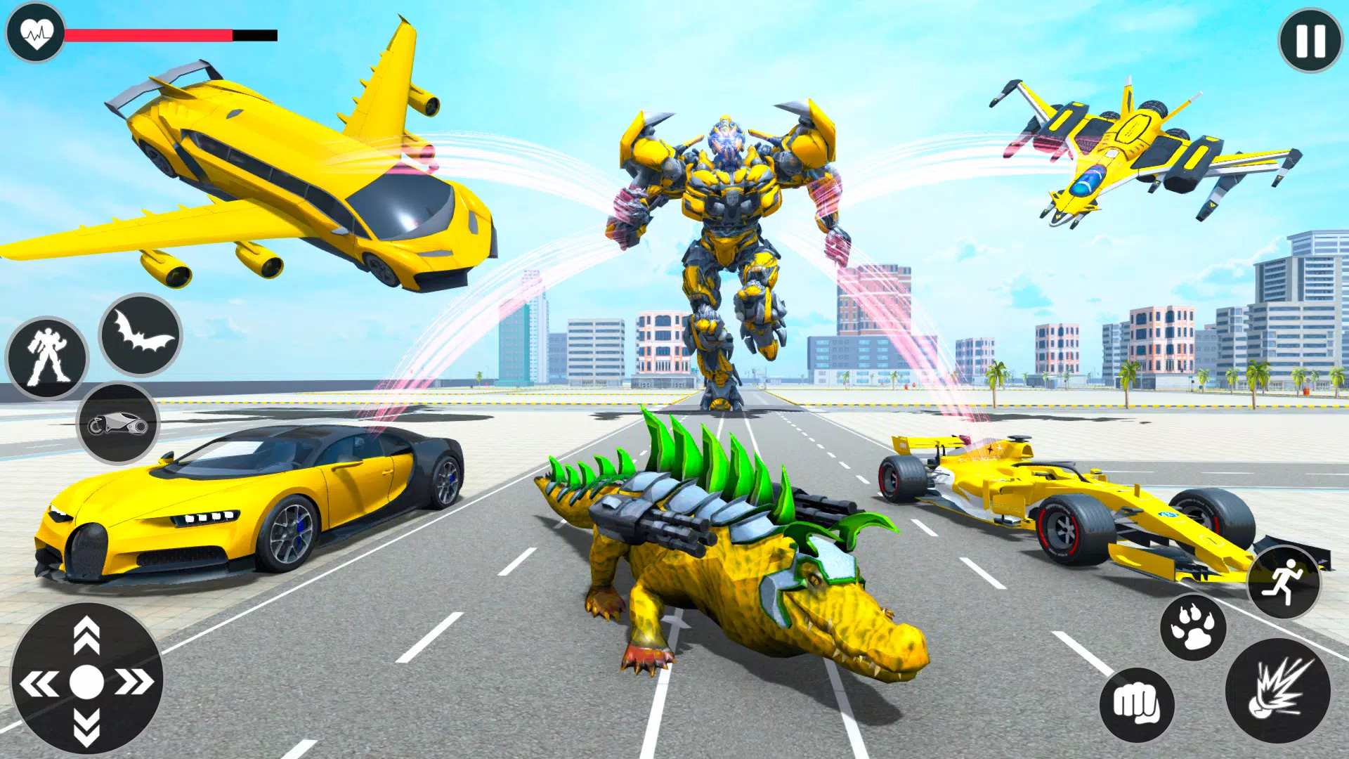 Flying Robot Transforming Game Screenshot 4