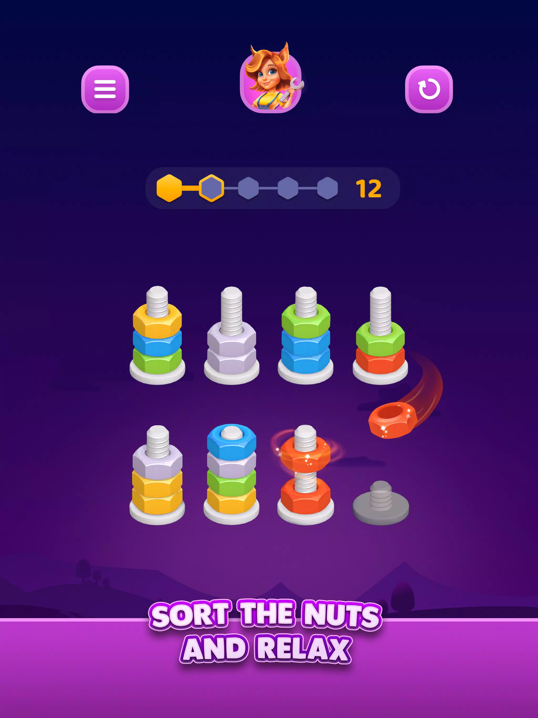 Screenshot Nut Sort: Color Sorting Game 2