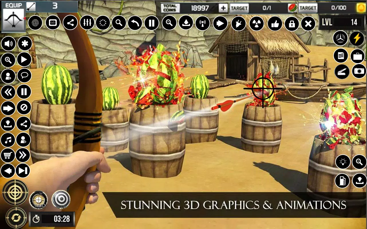 Watermelon Archery Games 3D屏幕截圖2