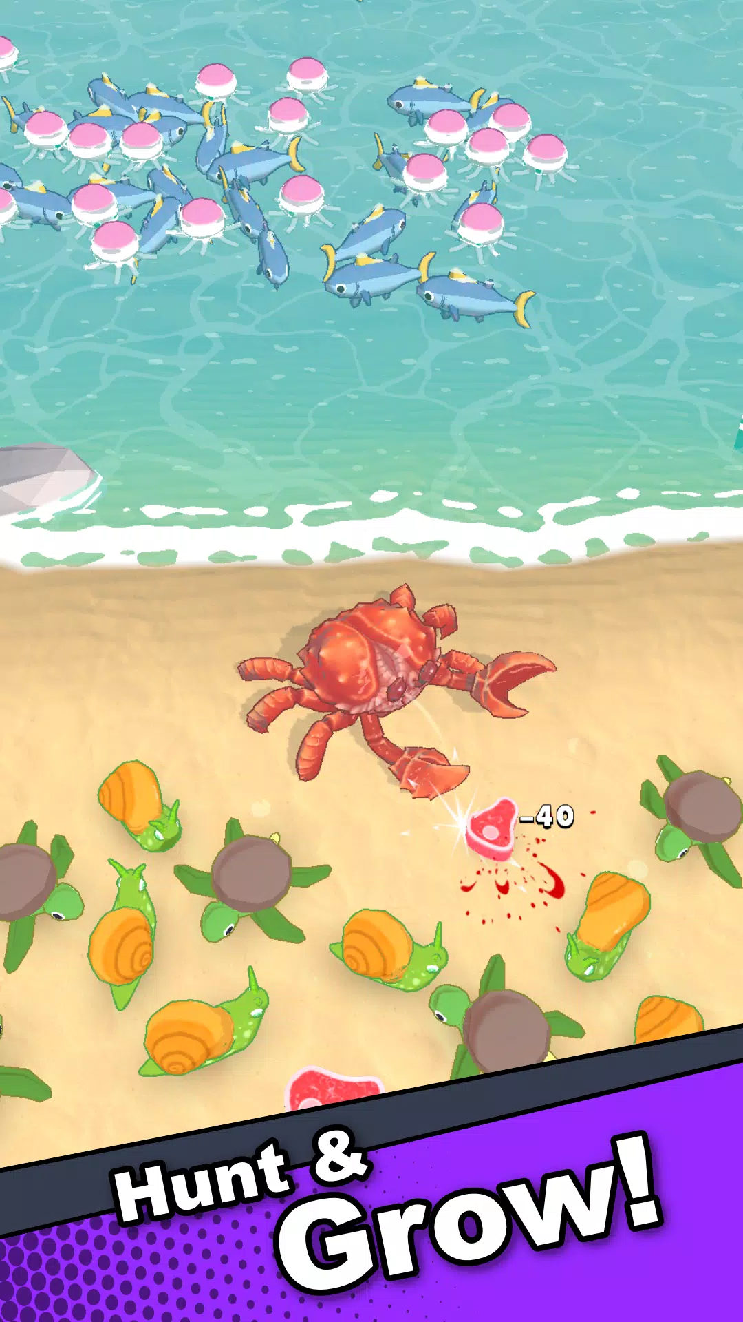 Crab Life - Idle Rpg ကိုဖန်သားပြင်3