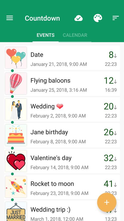 Countdown Days App & Widget স্ক্রিনশট 1