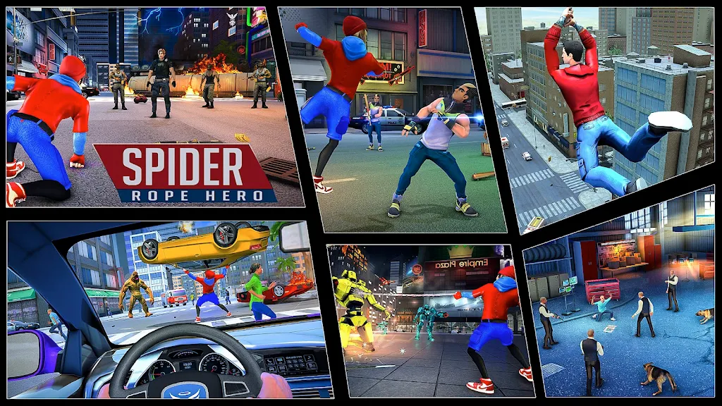 Flying Spider Fight Hero Games স্ক্রিনশট 1