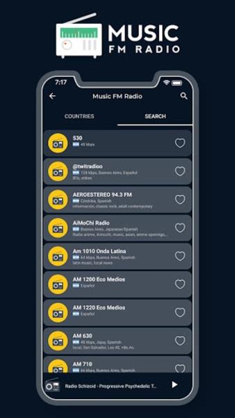 World FM Radio FM Music Player экрана 2