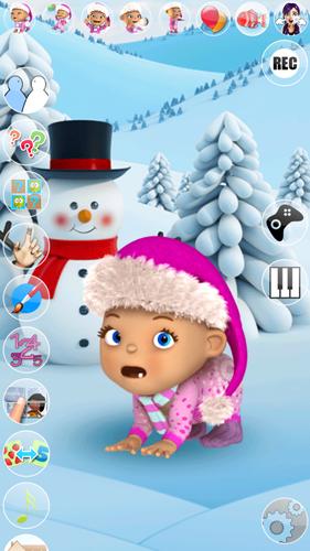Talking Baby Babsy Winter Fun экрана 3
