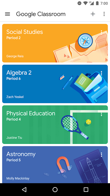 Google Classroom captura de pantalla 1