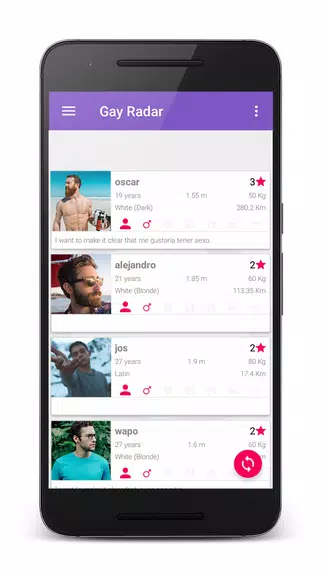 Gay Radar - dating, meeting chat hookup with men.屏幕截圖2