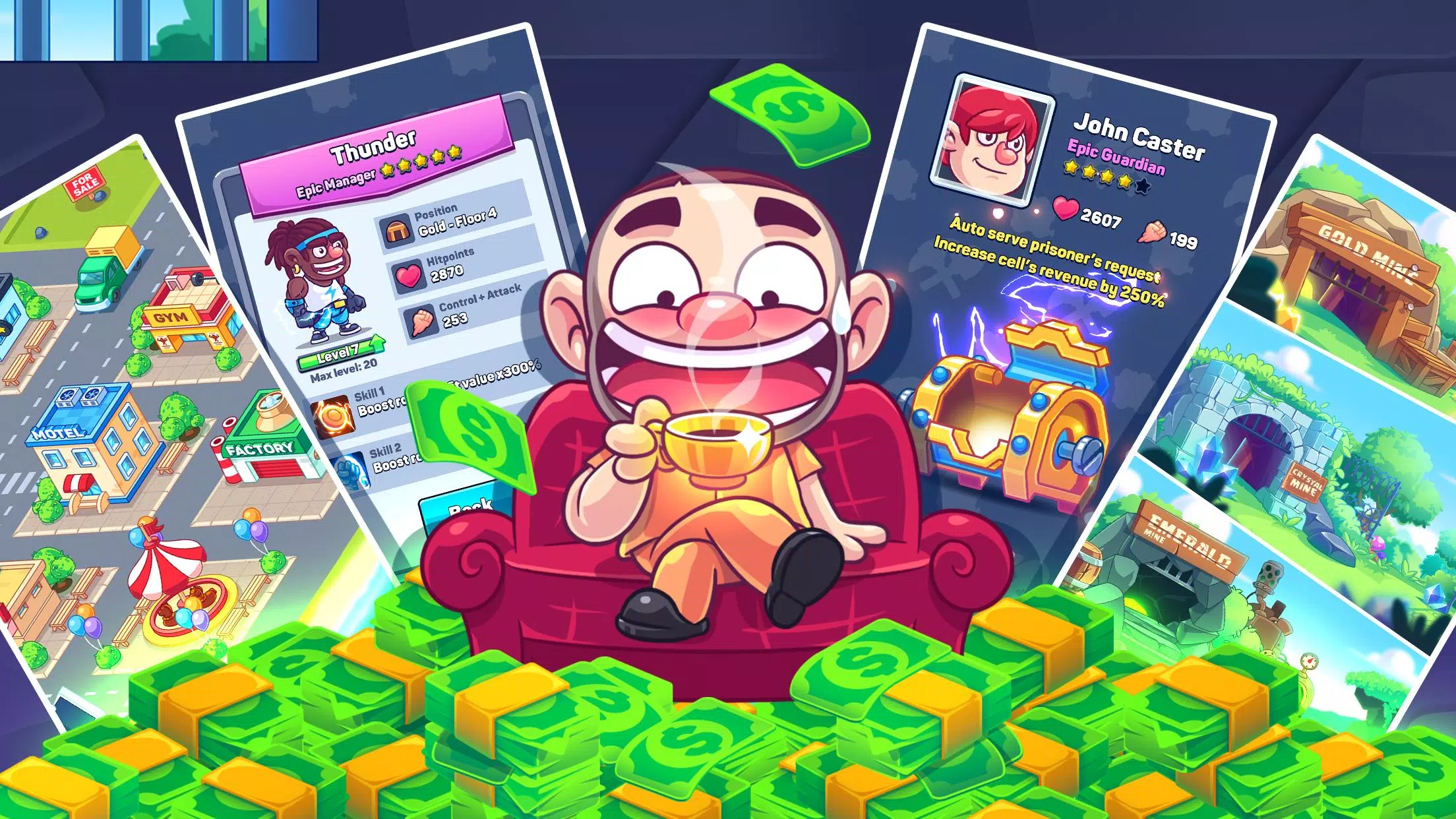 Idle Prisoner  Inc - Mine & Crafting Building应用截图第3张