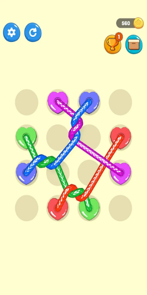 Tangled Line 3D: Knot Twisted Captura de tela 1