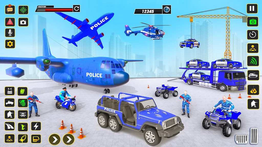 Police Car transporter Game 3D Скриншот 2