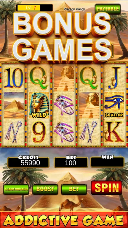 Slot Machine: New Pharaoh Slot - Casino Vegas Feel ekran görüntüsü 3