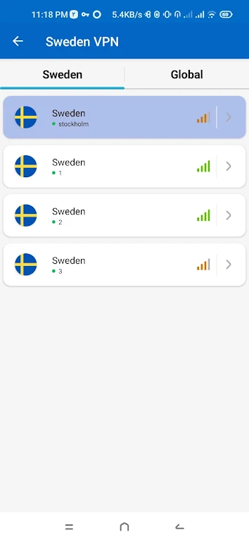 Screenshot Sweden VPN - Fast & Secure 1