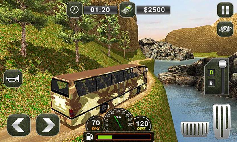 Army Bus Transporter Coach Fun Captura de pantalla 2