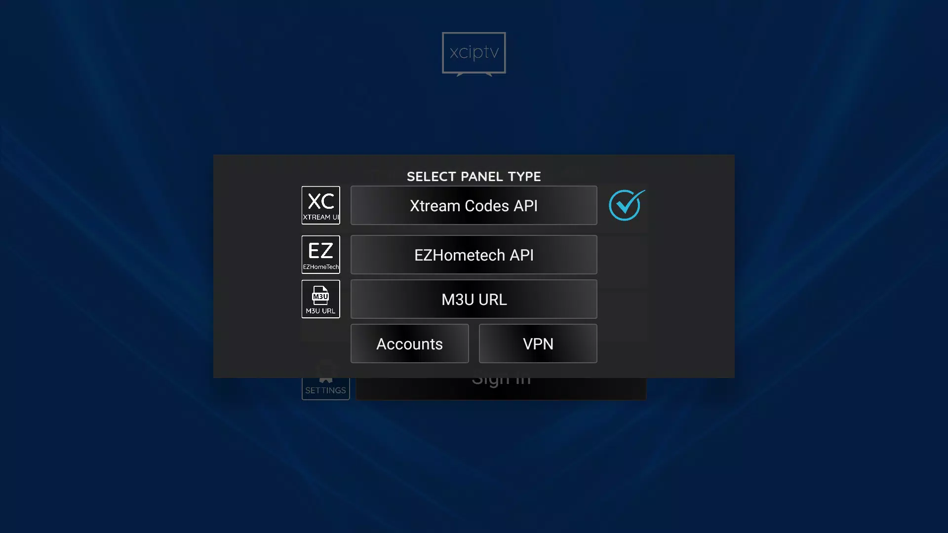 XCIPTV PLAYER экрана 4