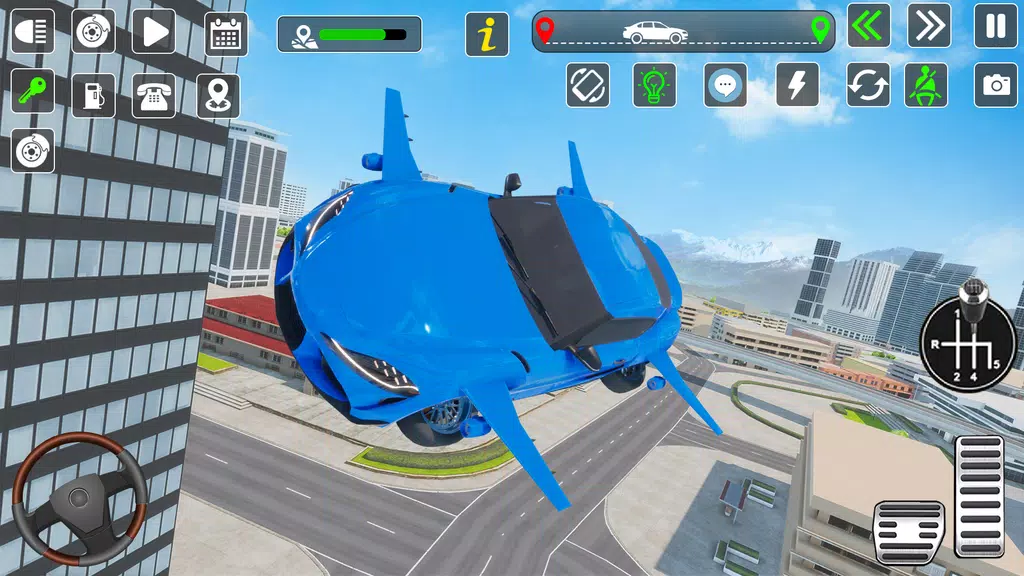 Flying Car Games Car Flight 3D Capture d’écran4