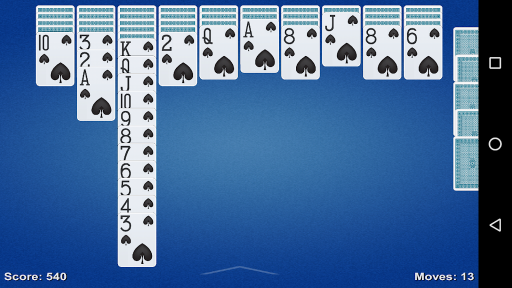 Spider Solitaire Game屏幕截圖2