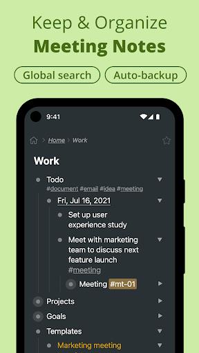 Workflowy |Note, List, Outline zrzut ekranu 1