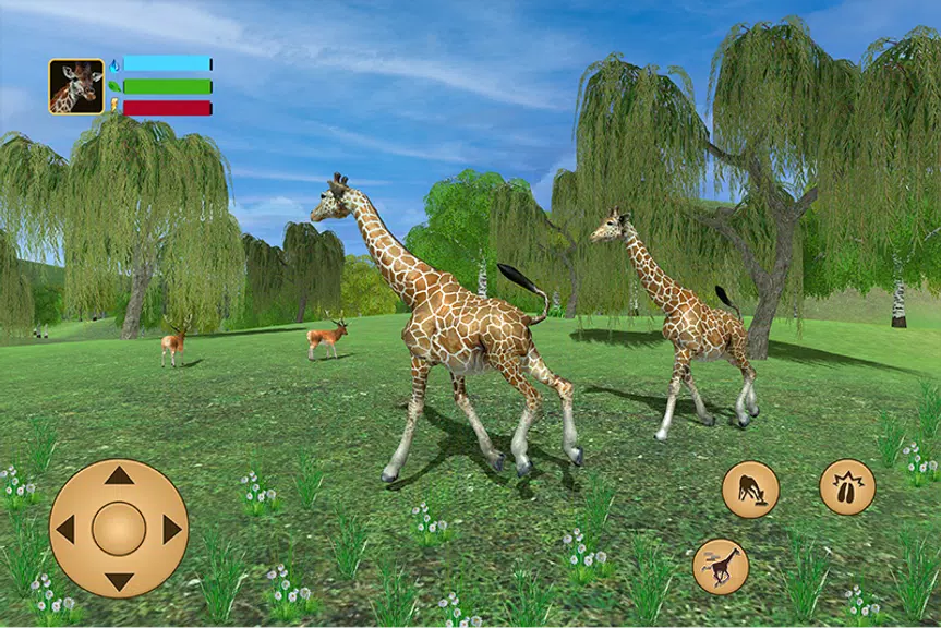 Giraffe Family Life Jungle Sim屏幕截圖1