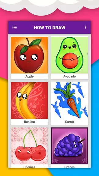 How to draw cute food by steps screenshot 4