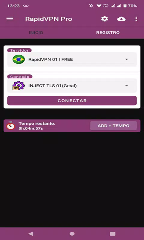 RapidVPN PRO экрана 1
