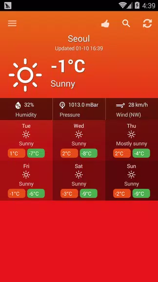 Weather South Korea ကိုဖန်သားပြင်1