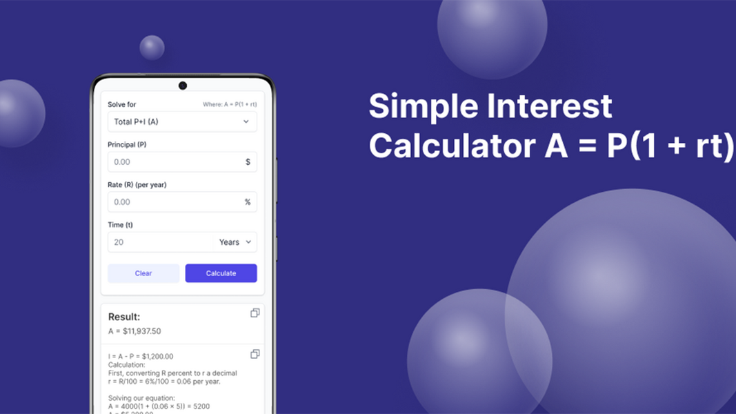 Simple Interest Calculator ảnh chụp màn hình 3