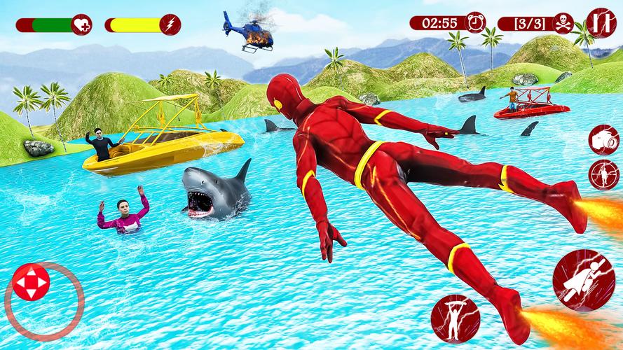 Super Speed: Flying Hero Games 스크린 샷 2