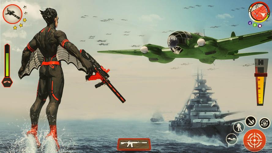 Flying Bat Robot Bike Game screenshot 3