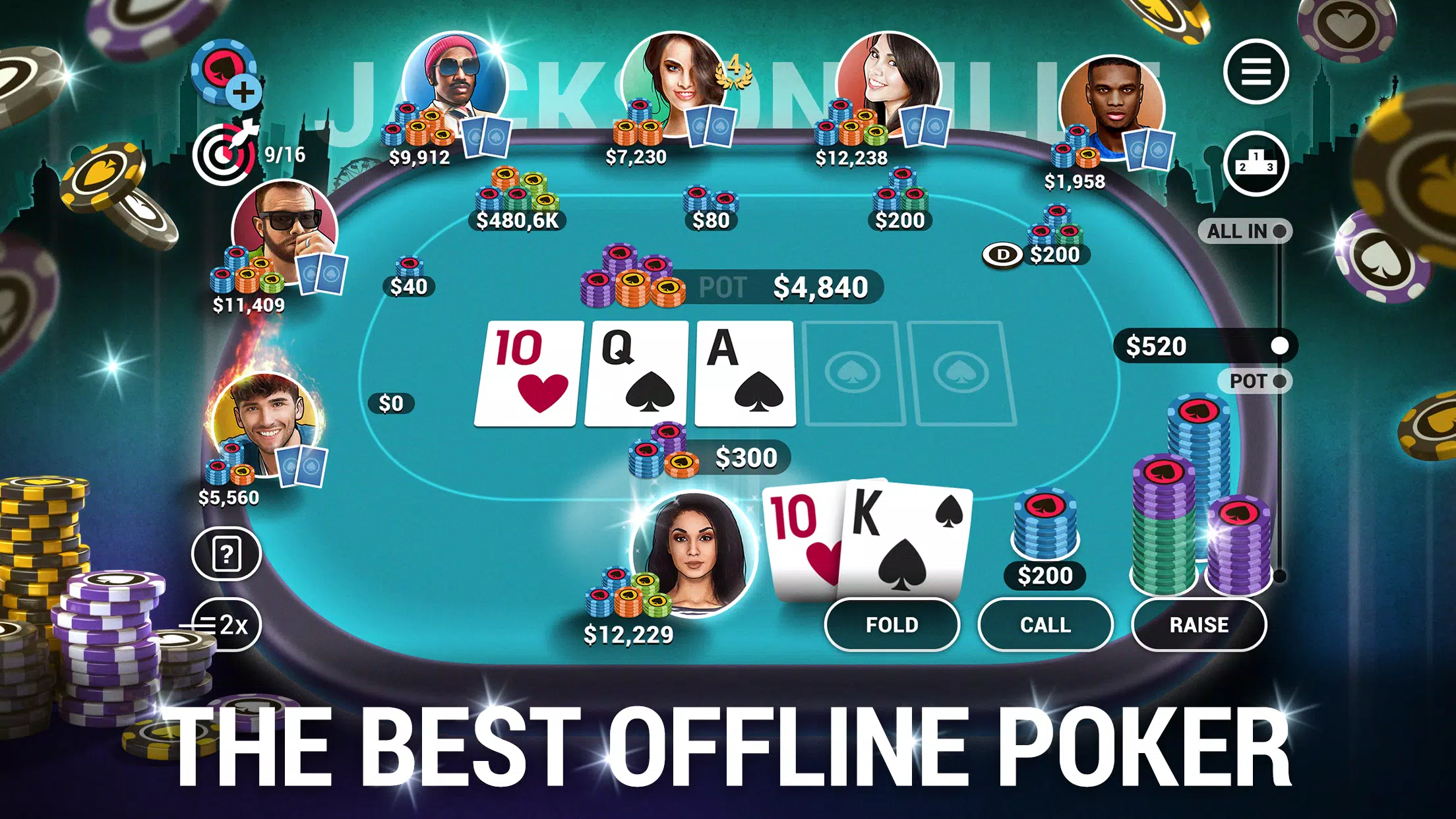 Screenshot Poker World, Offline TX Holdem 1