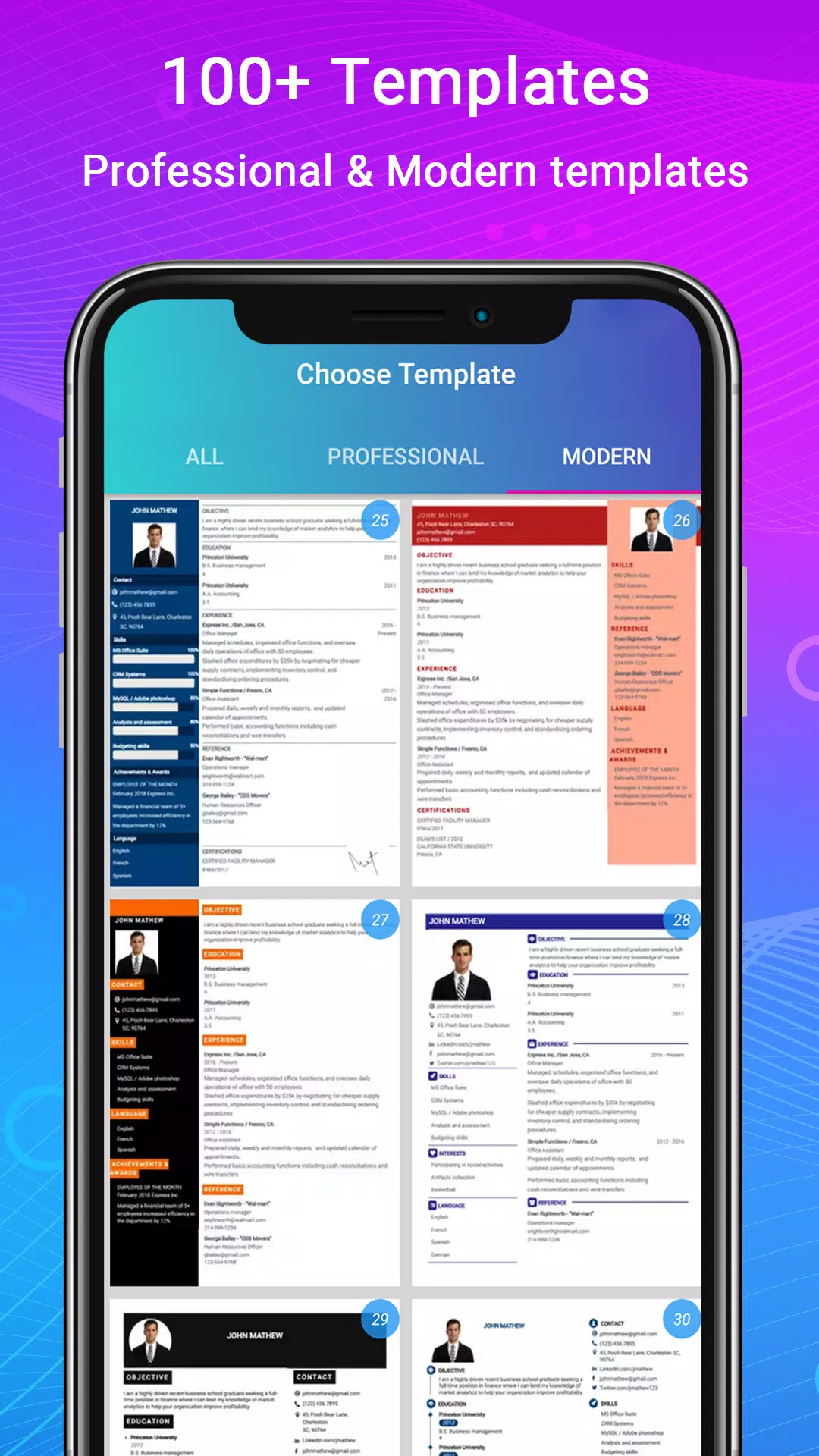 Resume Builder App, CV maker屏幕截圖3