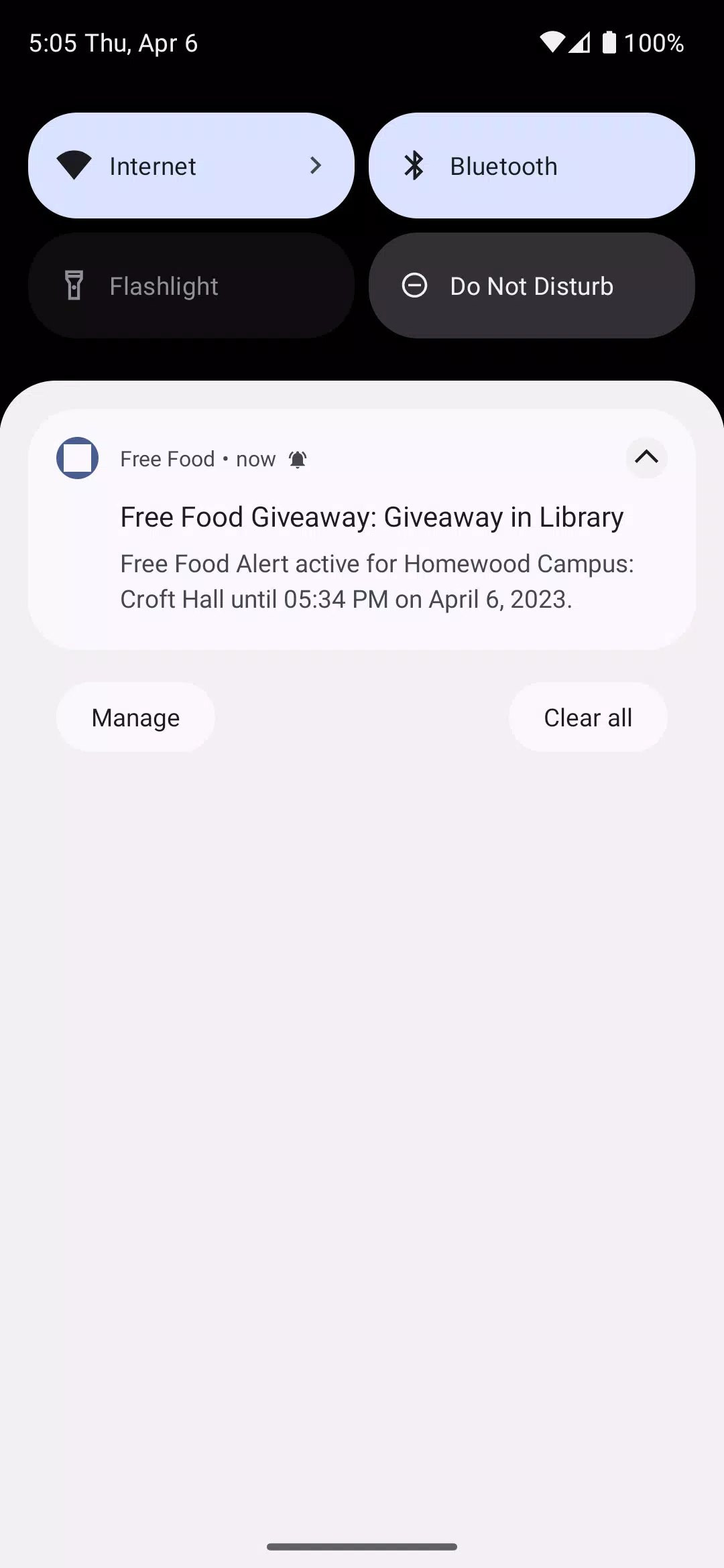 Free Food Alert屏幕截圖3