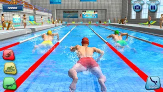 ภาพหน้าจอ Aqua swimming pool racing 3D 3