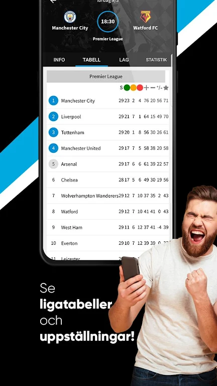 Screenshot TVmatchen.nu - sport på TV 2