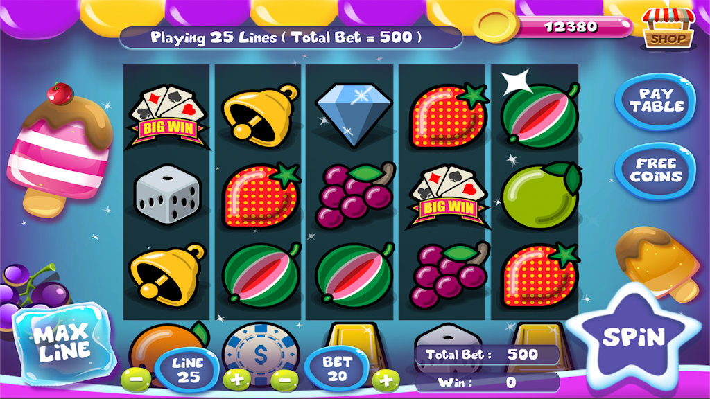 Slot Matchine IceCream - Vegas Casino Slot Games 스크린 샷 1