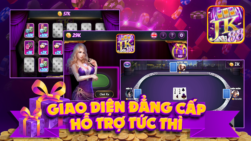 JK88 Game Bai No Hu应用截图第1张