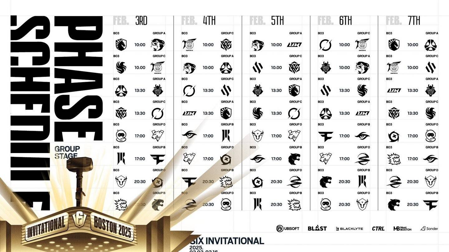 Six Invitational 2025 Group Stage Schedule