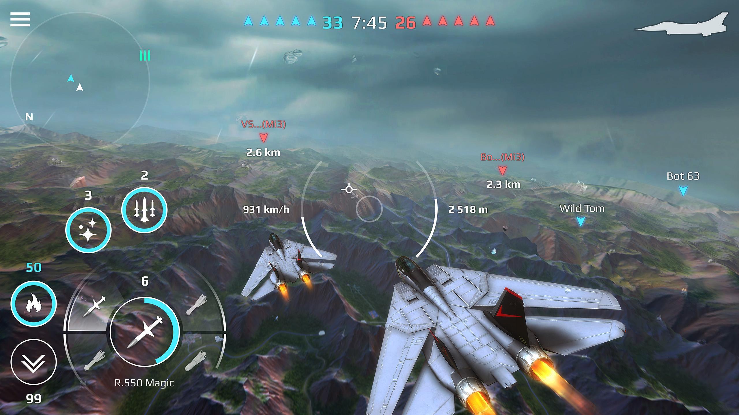 スカイコンバット - 戦争飛行機ゲームスクリーンショット4