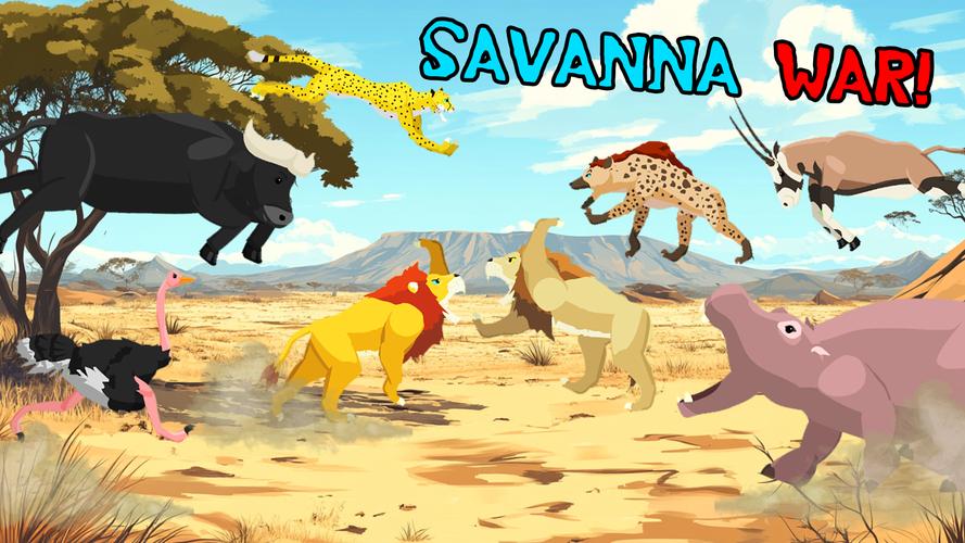 Lion Fights Savannah Animals应用截图第1张