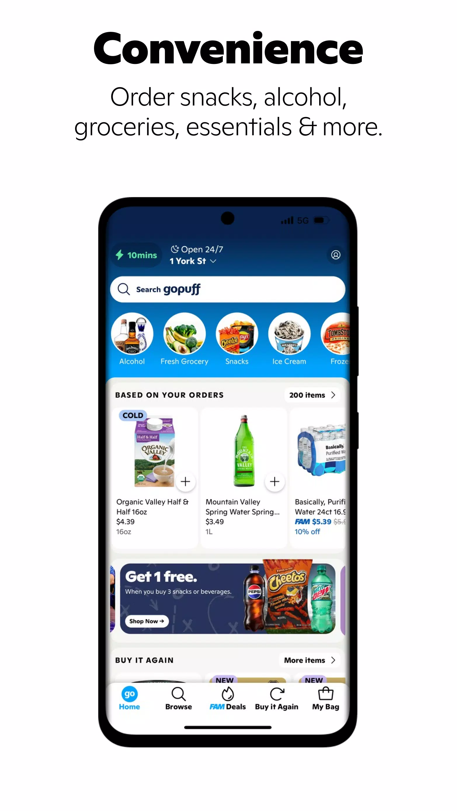 Gopuff—Alcohol & Food Delivery屏幕截圖2